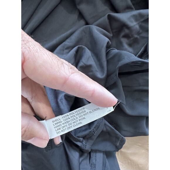 Black Cotton Long Sleeve Babydoll Midi Dress Sz 22W - Picture 5 of 6